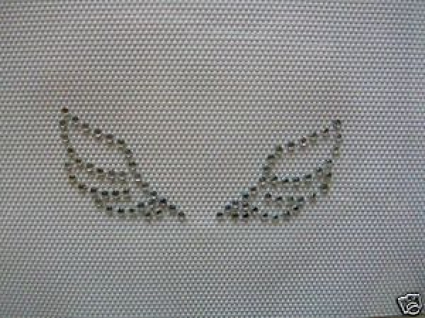 süße mini Flügel Strass Hotglue Hotfix Bügelbild