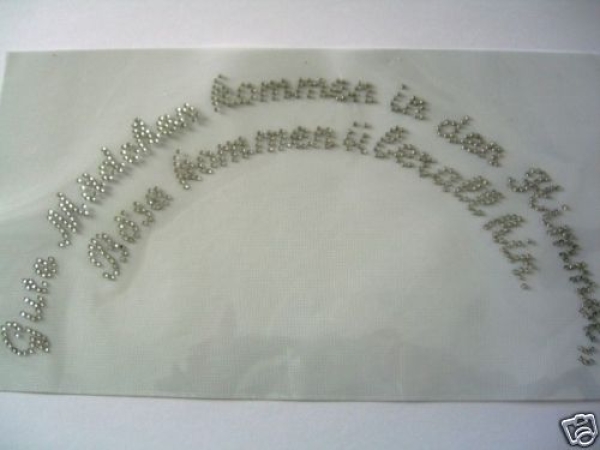 Schriftzug Gute Mädchen kommen..... Strass Bügelbild Hotfix Hotglue