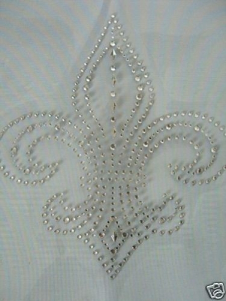 Fleur De Lis  Hotfix Hotglue Bügelbild Strass ein Traum Bügelmotiv