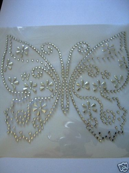 Schmetterling Verspielt Strass Hotfix und Bügelbild