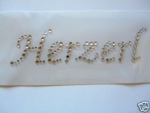 Herzerl  Tasche  Trachten Hotfix Bügelbild Strass