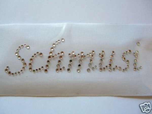 Schmusi  Hundedecke  Hotfix Bügelbild Strass