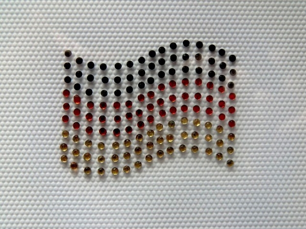 Deutschland Flagge WM Abzeichen Strass Hotglue Hotfix Bügelbild