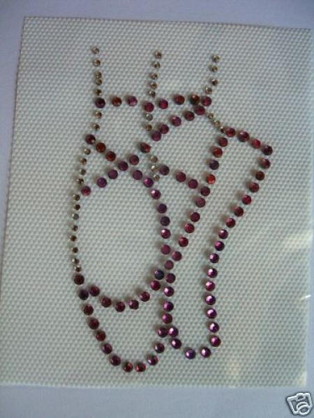 Ballett Schuhe Ballerina  Hotfix Hotglue Bügelbild Bügelmotiv Strass