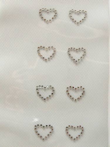 8 Herzen Strass Hotfix Bügelbild Bügelmotiv sooo süüß Brautkleid Taufe Kleid