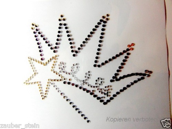 Princess Krone Zauberstab Hotfix Strass Bügelbild Shirt