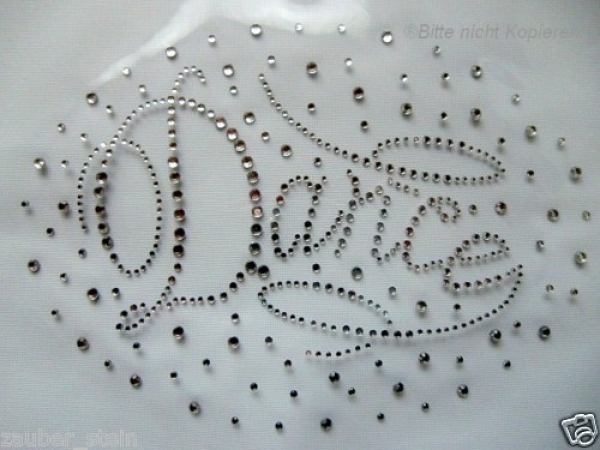 Dance Hotfix Hotglue Bügelbild Strass ein Traum Bügelmotiv