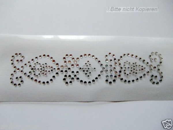 Traum Ornament Bordüre Strass Bügelbild Hotfix Shirt