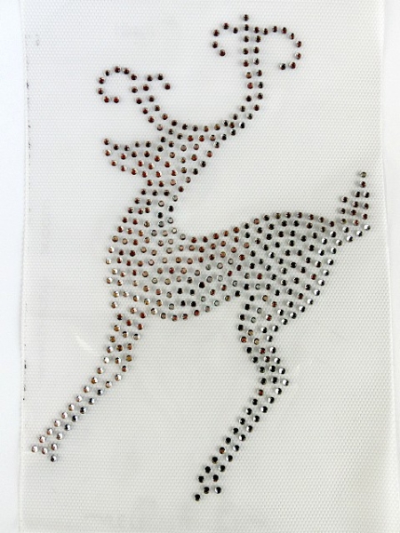 Wiesn Hirsch Reh Weihnachten Tracht Hotfix Bügelmotiv Bügelbild Strass Shirt