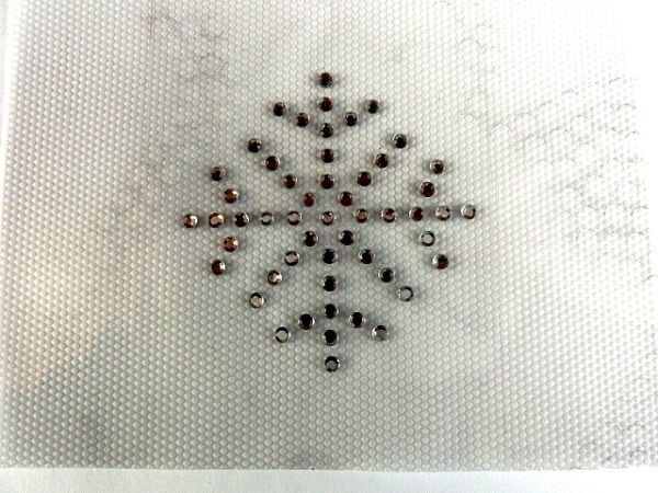 Stern Eiskristall Schneeflocke Strass Hotfix Bügelbild Tischdecke Tischläufer