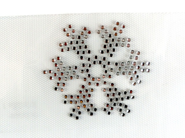 Stern Eiskristall Schneeflocke Strass Hotfix Bügelbild Tischdecke Kissenhülle