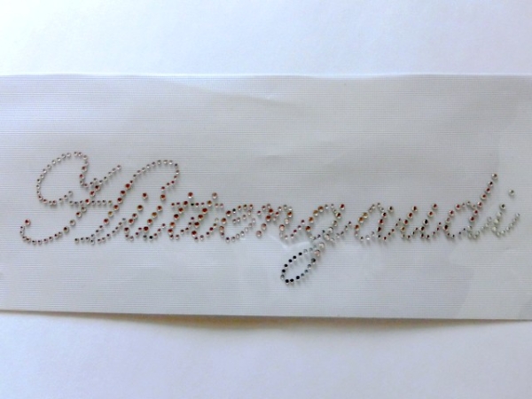 Hüttengaudi Schriftzug Strass Hotglue Hotfix Bügelbild Oktoberfest