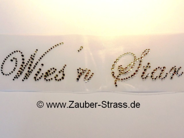 Wies´n Star Schriftzug Strass Hotglue Hotfix Bügelbild Oktoberfest