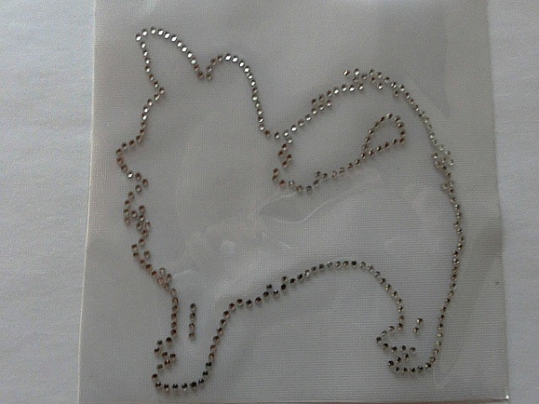 Papillon Spitz Hund Hotfix Bügelbild Strass Hundezucht Hundemantel Hundekorb Top