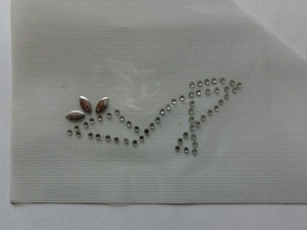 Pumps Pöms High Heels Schuhe Strass Hotglue Hotfix Bügelbild