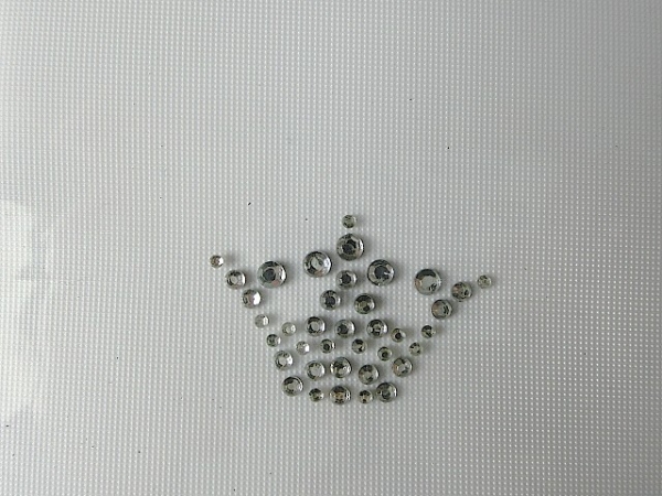 Hotfix 1 Krönchen Krone aus Strass Bügelbild Hotglue Fliegenhaube zauberhaft für Shirt Jacke