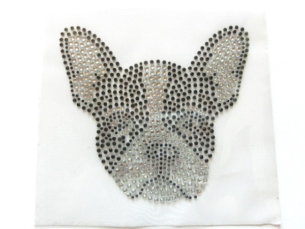 Fr. Bulldogge  Hund Hotfix Bügelbild Shirt Strass Hundeschule Hundezucht Hundeleine