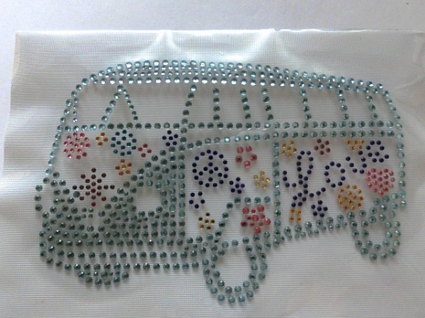 PEACE Flower Power Strass Hotfix Bügelbild Jacke Shirt Tasche Bluse Blazer Auto