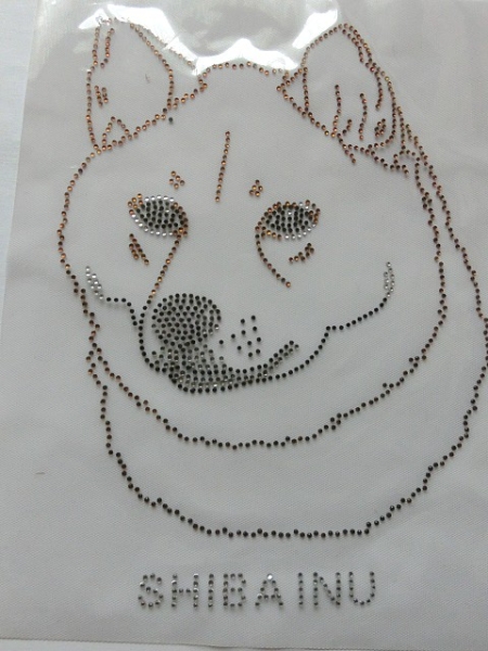 Akita SHIBA INU Akita Hund Strass Bügelbild Hundeschule Hundezucht Hundesofa Hundemantel Hundeleine