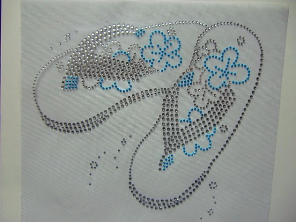 Flipp Flops Pöms Pömps Pumps High Heels Schuhe Strass Hotfix Bügelbild Shirt