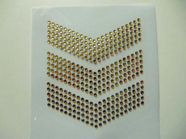 Wappen Orden Abzeichen in Gold hochwertig Strass Hotglue Hotfix Bügelbild