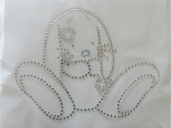 Hase Strass Bügelbild Hotfix Shirt ; süüüß