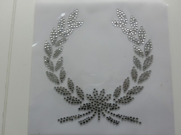 Lorbeerkranz Strass Bügelbild Hotfix Hotglue Abschwitzdecke Schabracke Gardine