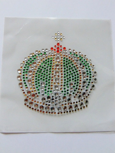 Hotfix Traum Krone Strass Bügelbild Hotglue zauberhaft für Abschwitzdecke Schabracke Shirt Jacke