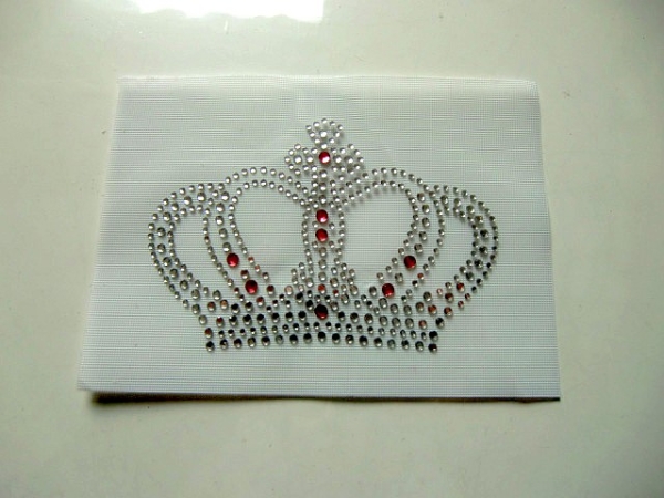 Krönchen Krone Rose Strass Bügelbild Hotfix Hotglue zauberhaft für Shirt Jacke