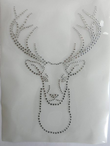 Geweih Hirsch Tasche Dirndl Oktoberfest Wiesn Strass Bügelbild Hotfix Schürze