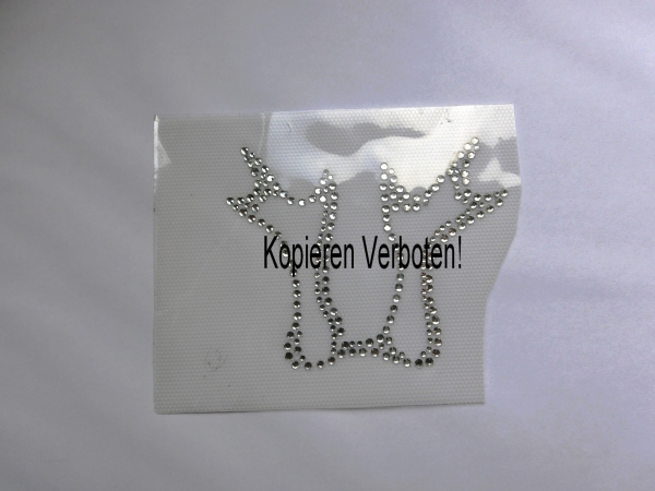 Brandzeichen Rheinländer Schabracke Hotfix Bügelbild Strass Abschwitzdecke