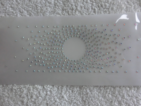 Ornament Kreis Strass Hotfix Bügelbild Shirt Bluse Tischdecke Gardine Tasche