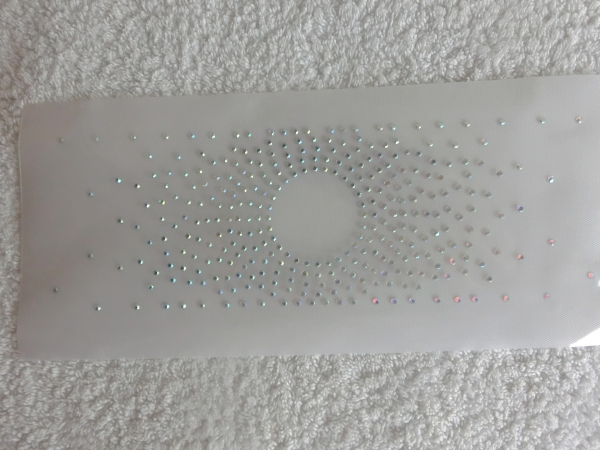 Ornament Kreis Strass Hotfix Bügelbild Shirt Bluse Tischdecke Gardine Tasche