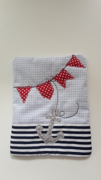 AHOI Anker Wunschname Körnerkissen Wärmekissen Dinkel Lavendel Stickerei