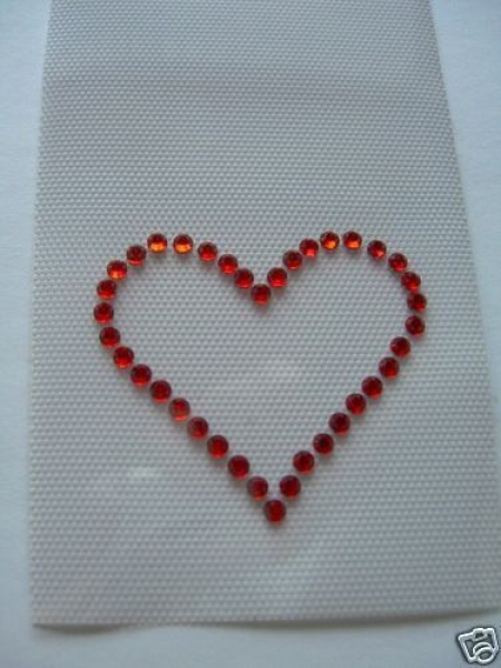 zuckersüßes Herz  Rot Bügelbild Strass Hotfix Tasche Bluse Mantel Rucksack