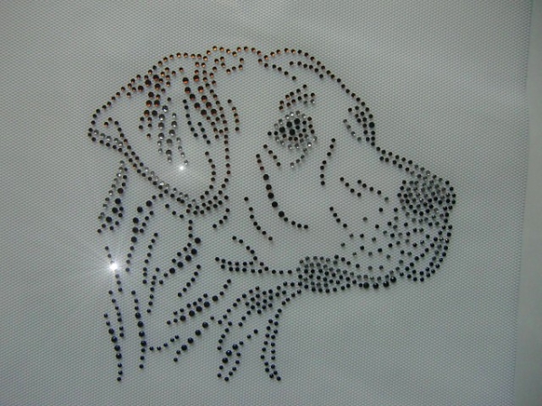 Rhodesian Ridgeback Hund Hundeschule Strass Hotfix Hotglue Bügelbild Bügelmotiv