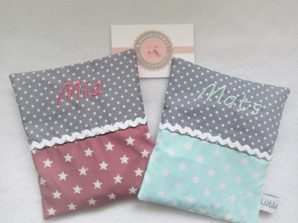 kleine Sterne  Beulentröster inkl. Kühlpad Wunschname Geburt Zahnfee Taufe Einschulung von Lüttentüddel®