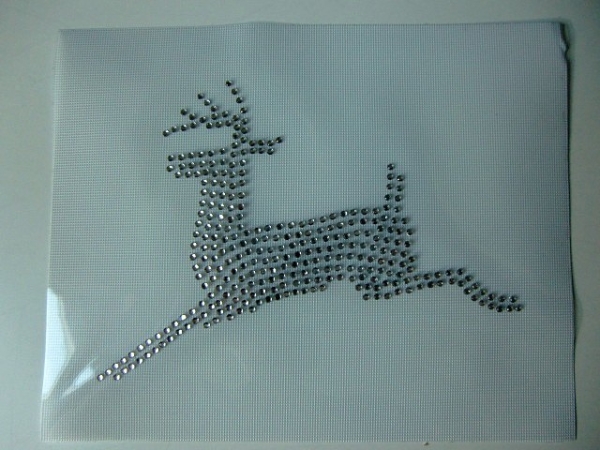 Hirsch Strass Bügelbild Hotfix Hotglue