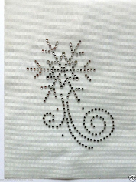 Stern Eiskristall Sternschnuppe Strass Hotfix Bügelbild Schiebevorhang Shirt Top