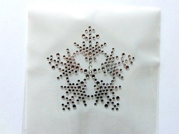 Stern Eiskristall Schneeflocke Strass Hotfix Bügelbild Tischdecke Schiebevorhang