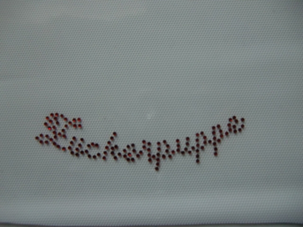 Schriftzug Zuckerpuppe Hotfix Hotglue Strass Bügelbild Jacke Dirndl Wiesn Oktoberfest