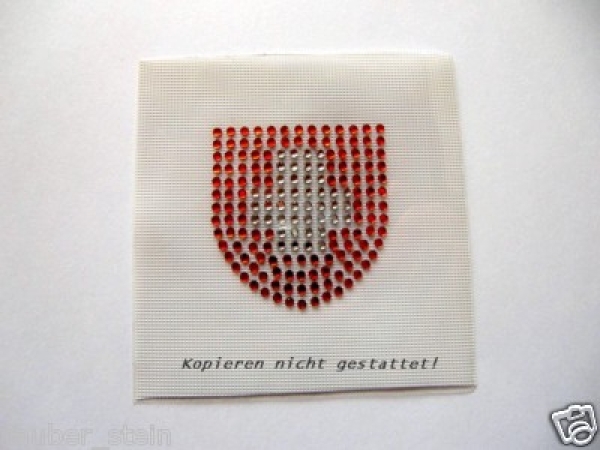 ♥ Schweiz Wappen Wiesn Hotfix Bügelbild Strass  Tracht