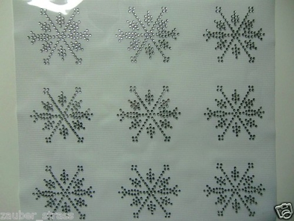 Angebot: 9 Strass Sterne Stern Bügelbild Hotfix T-Shirt