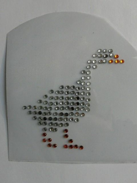 Ente Gans Bügelbild Hotfix Strass Shirt Jacke Treibjagd Jäger Lodenmantel