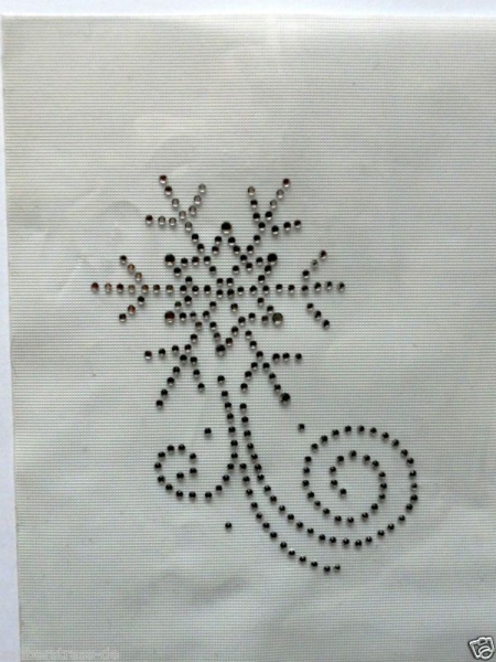 Stern Eiskristall Sternschnuppe Strass Hotfix Bügelbild Schiebevorhang Shirt Top