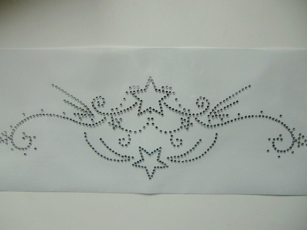 Stern Ornament Strass Bügelbild Hotfix Hotglue