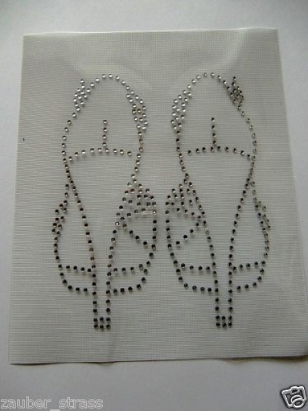 super luxus Schuhe Pöms Pömps High Heels Strass Hotglue Hotfix Bügelbild