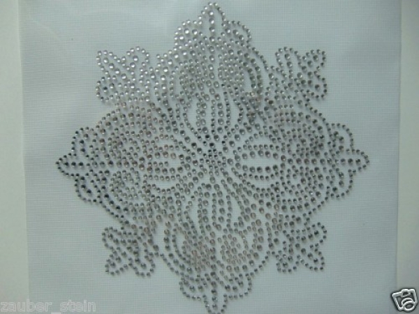 Stern Eiskristall Schneeflocke Strass Hotfix Bügelbild