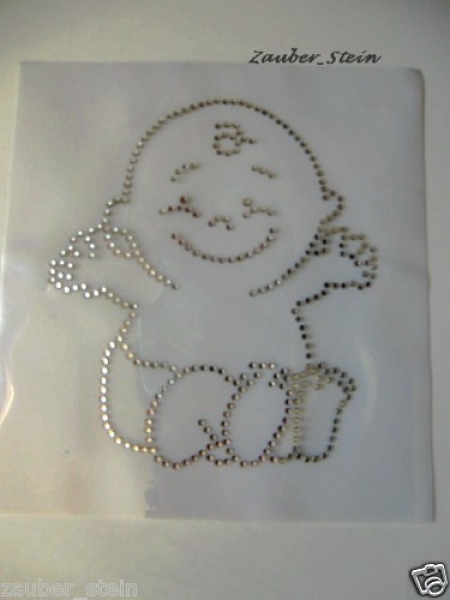 Baby Strass Hotfix Hotglue Bügelbild