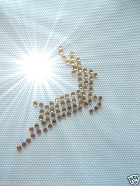 Reh Hirsch Wiesn Tracht Dirndl Oktoberfest Weihnachten Hotfix Bügelbild Strass